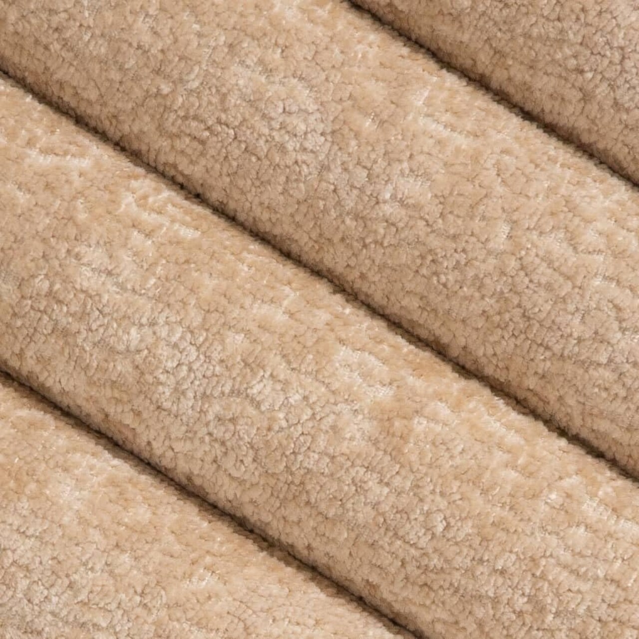 Natural Stain Resistant Performance Pet Friendly Velvet Upholstery Fabric by The Yard - SKU: Marina Ecru